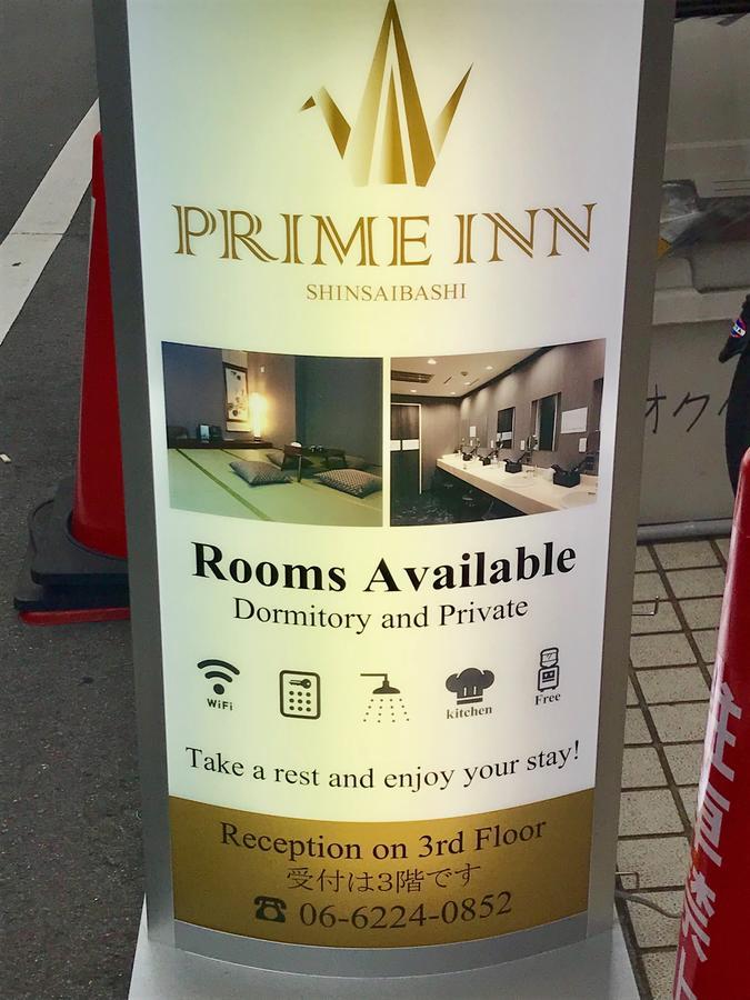 Prime Inn Shinsaibashi Osaka Dış mekan fotoğraf